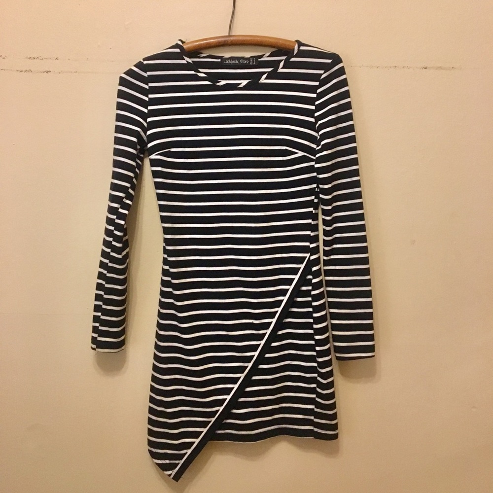 Asymmetrical Long Sleeve Dress